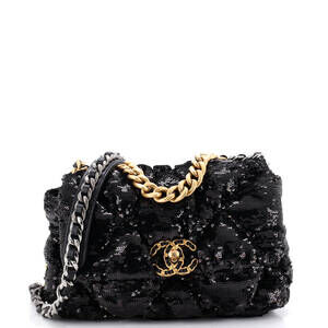Chanel Medium 19 Flap Bag Quilted Sequins
